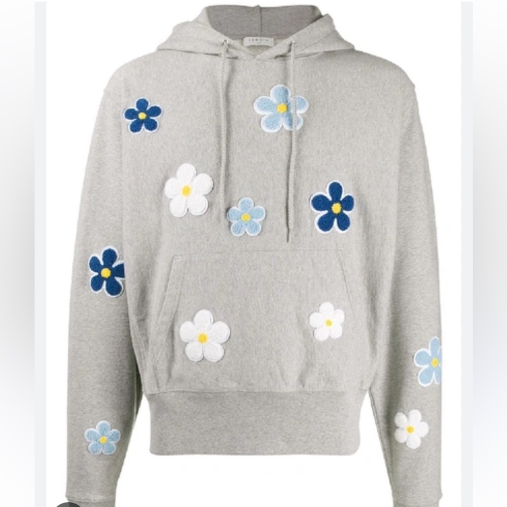 Sandro Daisy Patch Fleece Hoodie